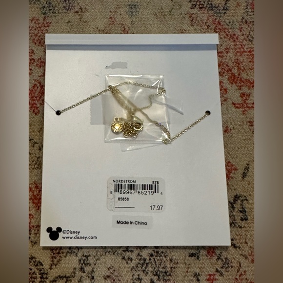 Disney X Baublebar Mickey Mouse Pavé Gold Shaped Pendant Necklace - Picture 3 of 4